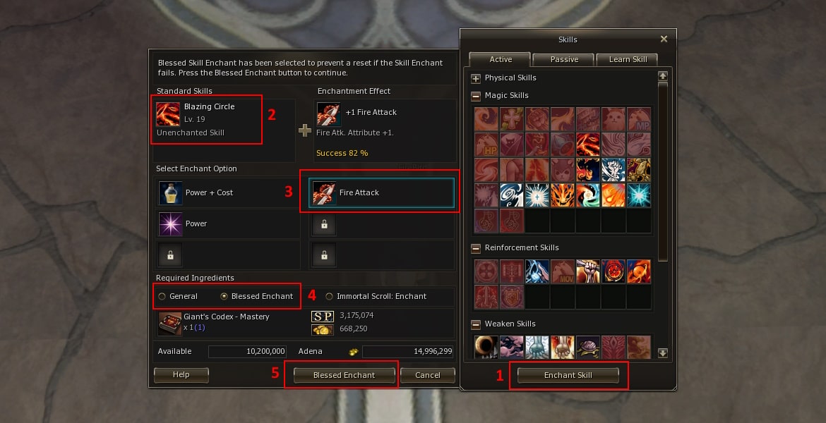 >Where and how to enchant skills hf l2